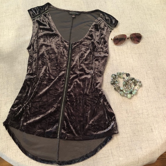 Rock & Republic Tops - Rock & Republic Crushed Velvet Tank Top Shirt